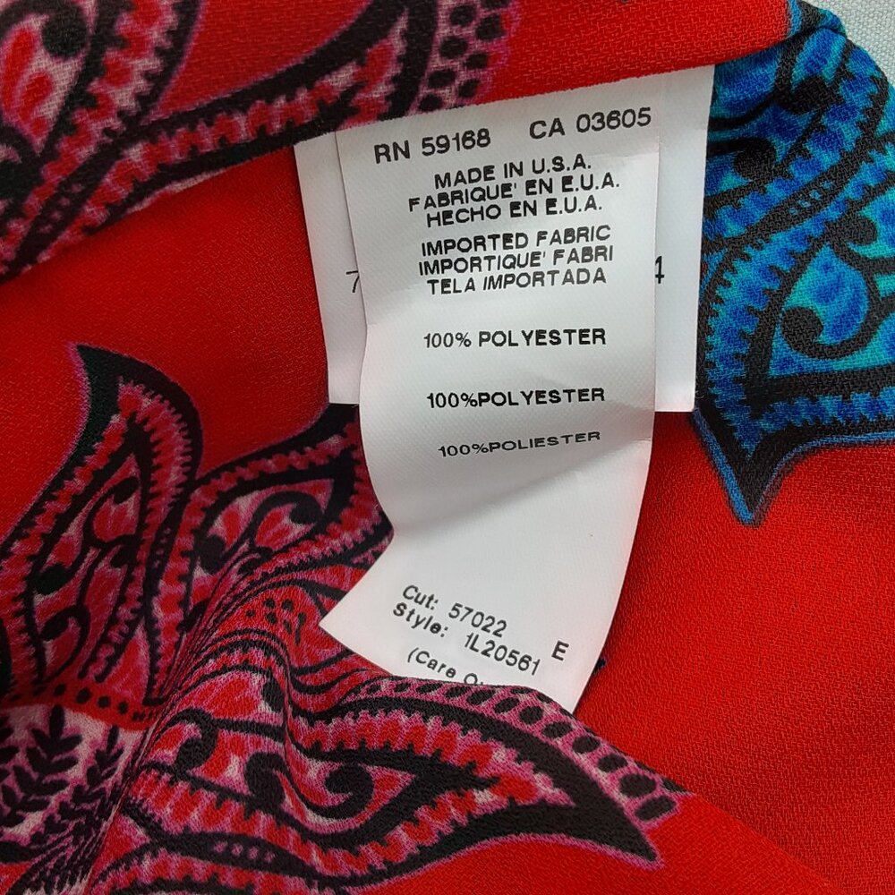 KAREN KANE Red & Blue NWOT Handkerchief Tank Top | Size XL - Picture 8 of 9